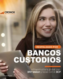 Bancos custodios BNY Mellon y BCP que respaldan las inversiones en Cronox Capital. 